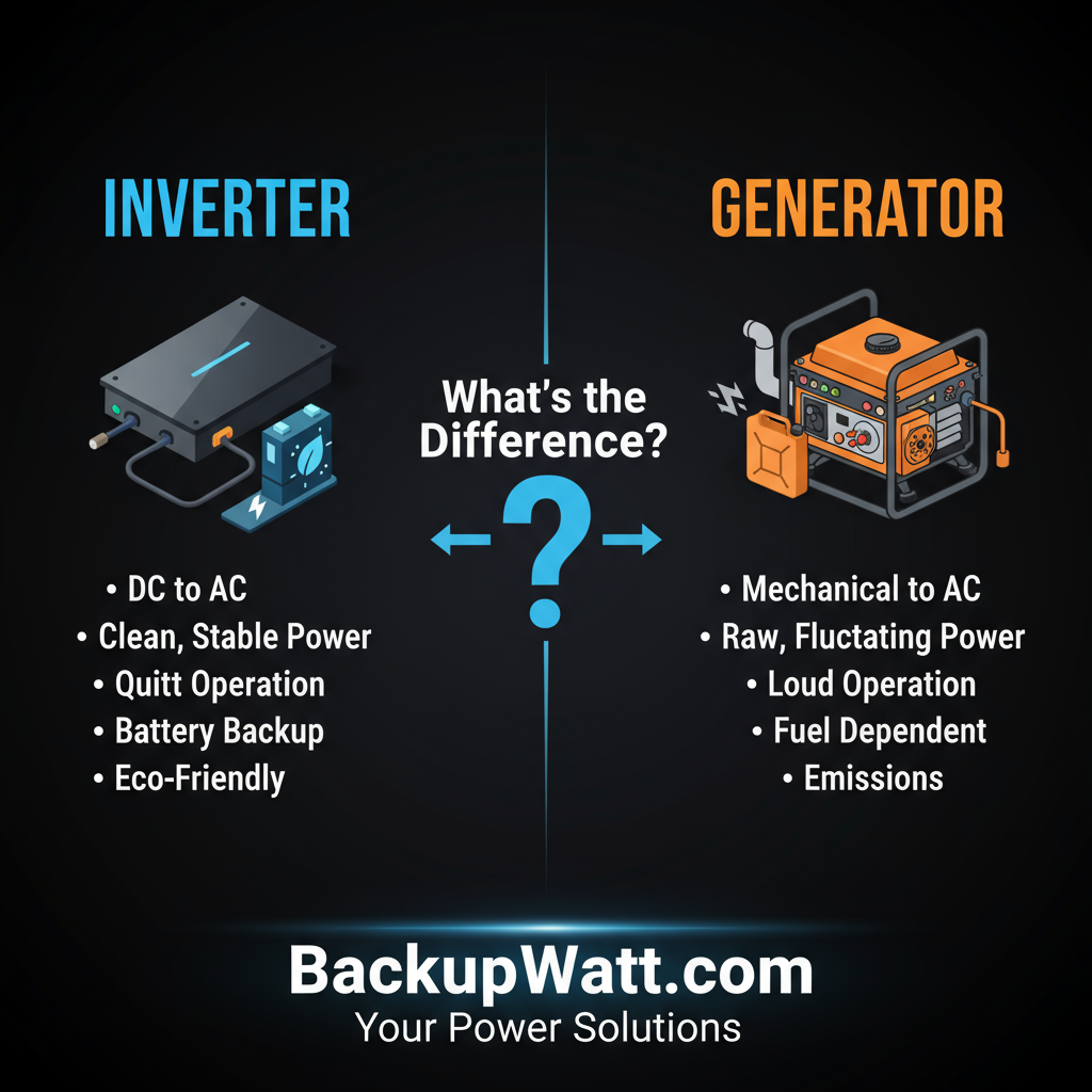 Difference between Inverter And Generator